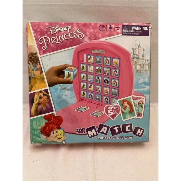 Disney Princess Match Game The Crazy Cube Game Matching - Picture 1 of 9